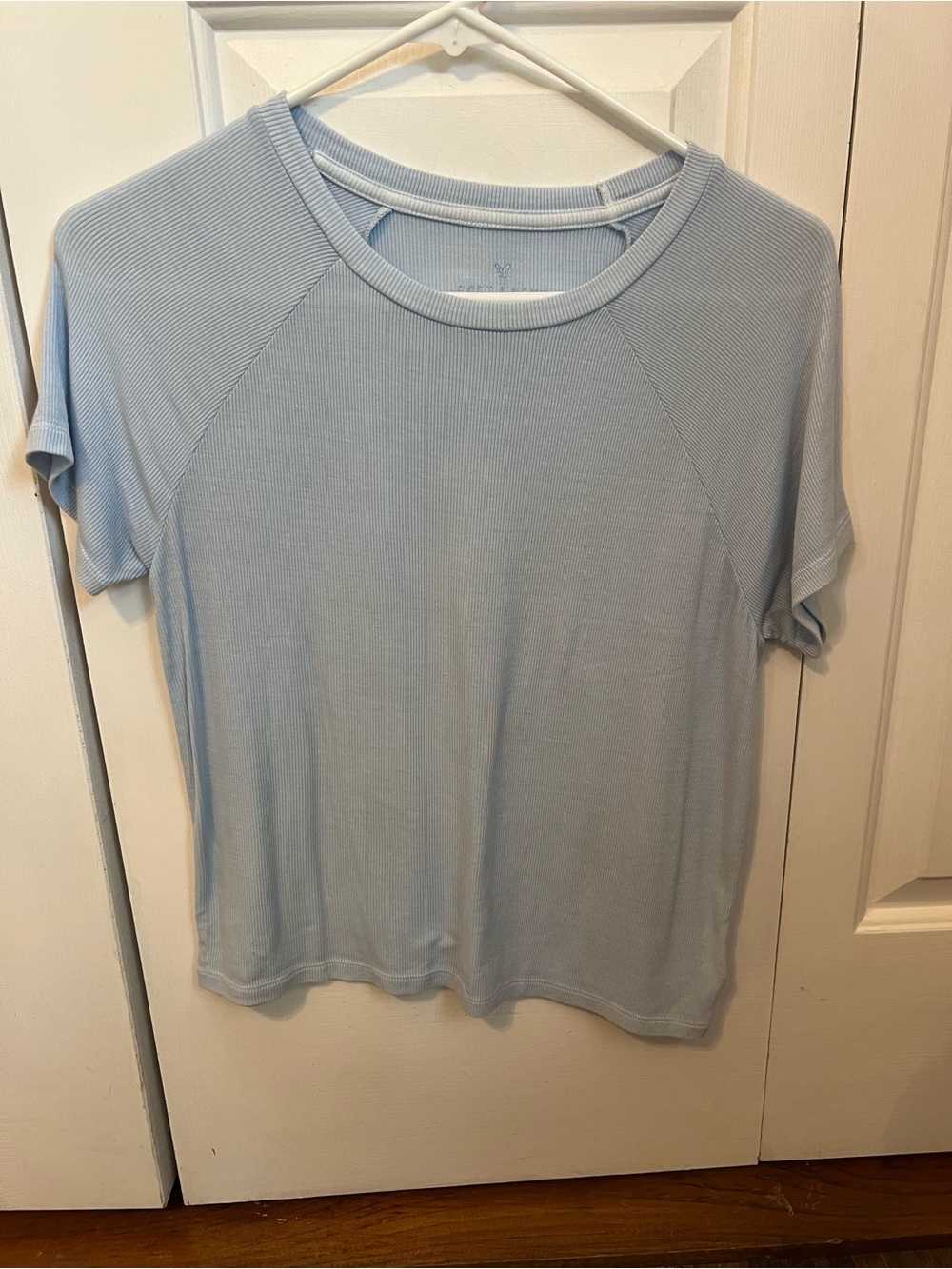 American Eagle Outfitters Light Blue Short Sleeve Crewneck Tee
